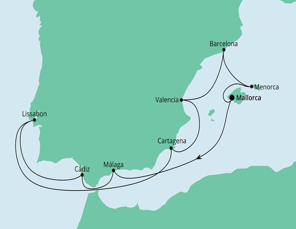 Spanien, Portugal & Balearen ©AIDA Cruises